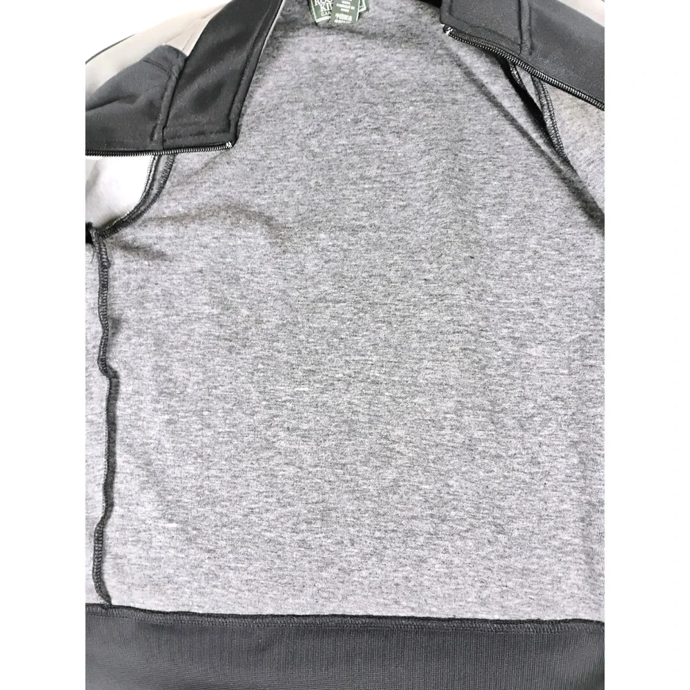 Roots Kids Track Jacket Boys M 7 8 Full Zip Raglan Athletic Pockets Black Gray